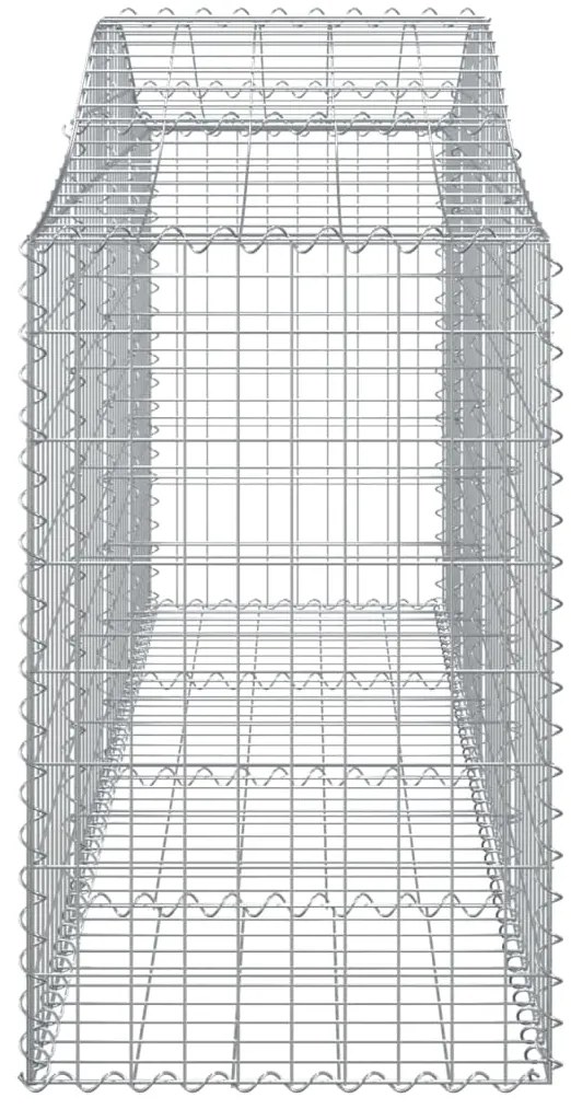 vidaXL Συρματοκιβώτια Τοξωτά 8 τεμ. 200x50x80/100 εκ. Γαλβαν. Ατσάλι