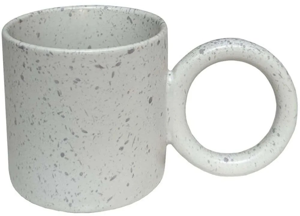 Κούπα Terrazzo 028872 8x8x8cm White-Grey Πηλός