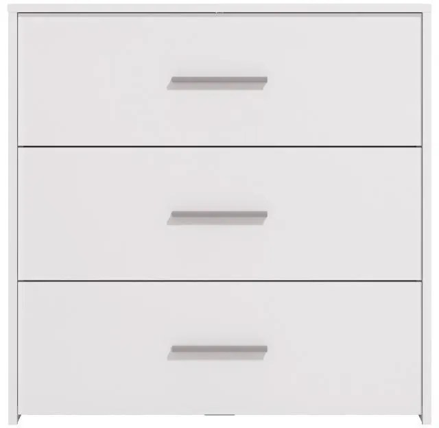 Κομότα - Συρταριέρα Garona 3F Λευκό 80,5x33x80,5 εκ. 80.5x33x80.5 εκ.