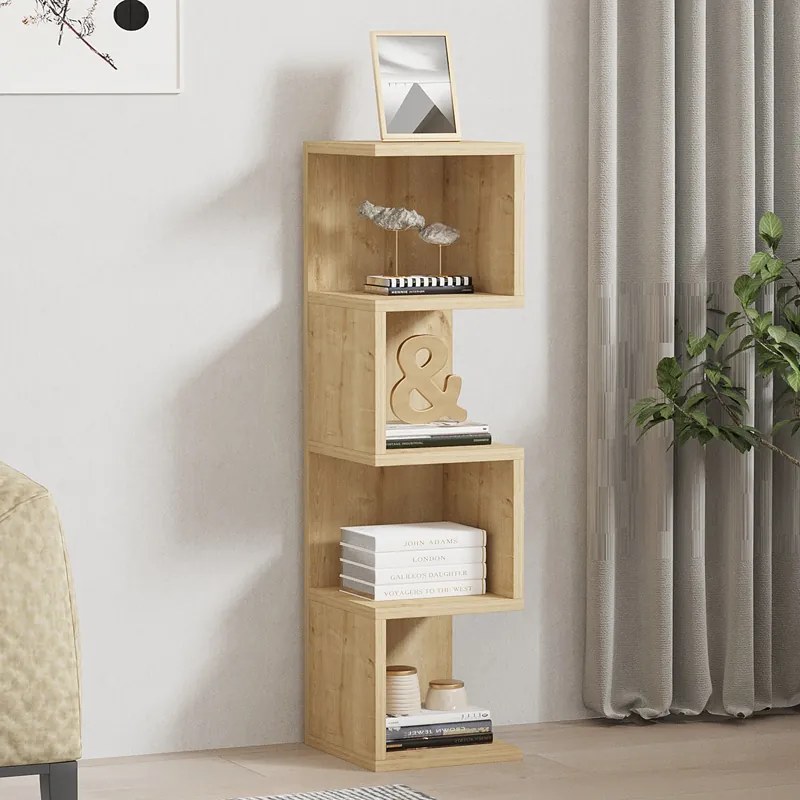 Ραφιέρα επιδαπέδια Pratel pakoworld σε oak απόχρωση 25x27x95εκ (1 τεμάχια)