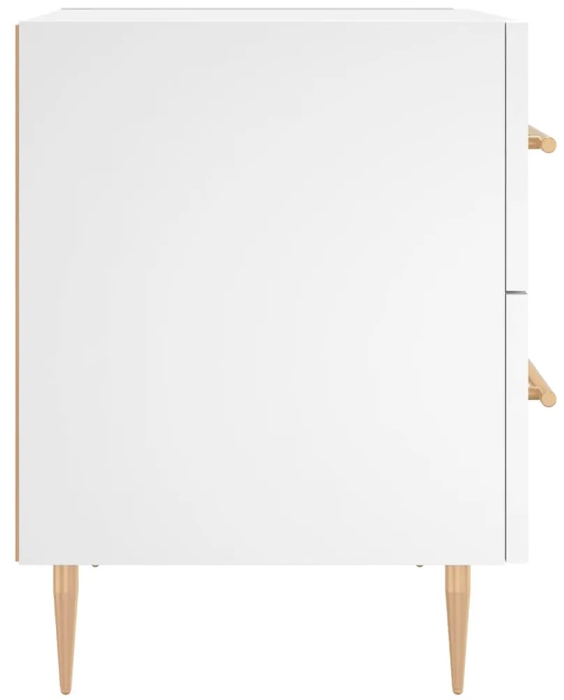 vidaXL Κομοδίνο Λευκό 40 x 35 x 47,5 εκ. από Επεξεργασμένο Ξύλο