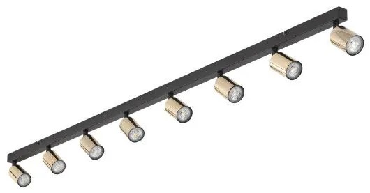 Πλαφονιέρα Φωτιστικό Οροφής 8xGU10 10W IP20 Top TK Lighting 5997 Μαύρο-Χρυσό