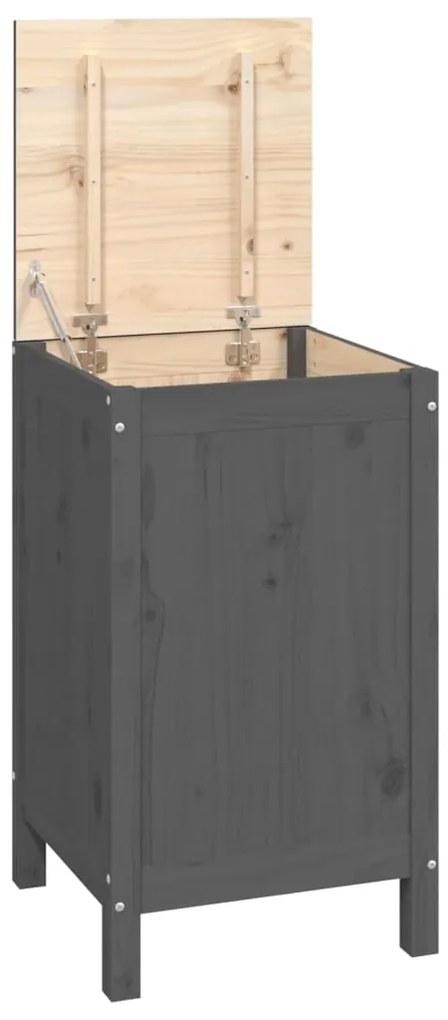 vidaXL Καλάθι Απλύτων Γκρι 44 x 44 x 76 εκ. από Μασίφ Ξύλο Πεύκου