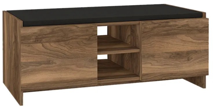 Παπουτσοθήκη Verly Megapap χρώμα καρυδί 110x33,2x43εκ.