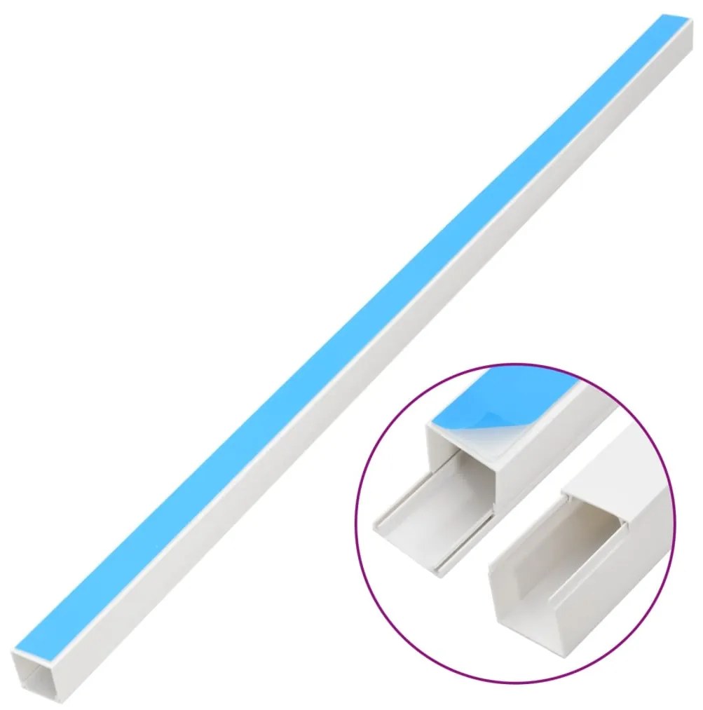 vidaXL Κανάλι Καλωδίων Αυτοκόλλητο 25 x 16 χιλ. 10 μ. από PVC