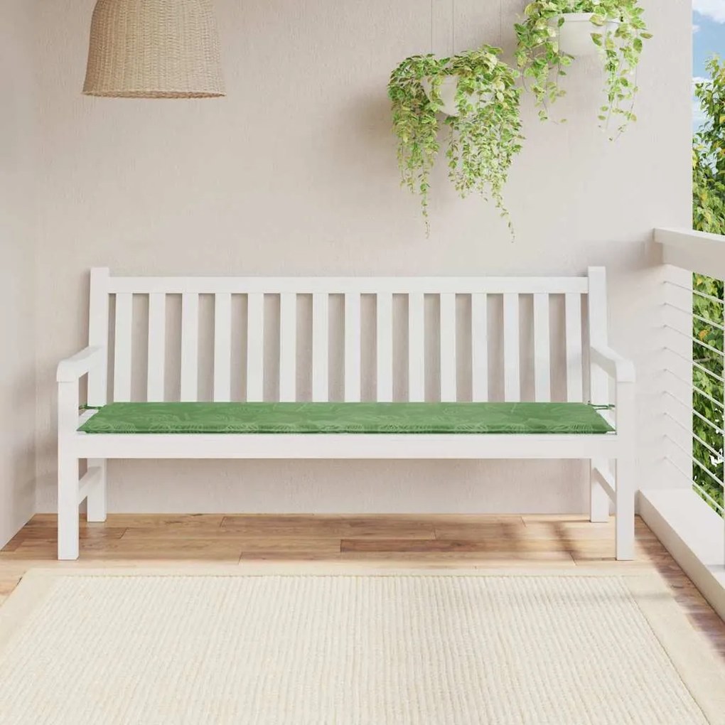 vidaXL Μαξιλάρι Κήπου Σχέδιο Φύλλου 180x50x4 εκ Ύφασμα Οξφόρδη
