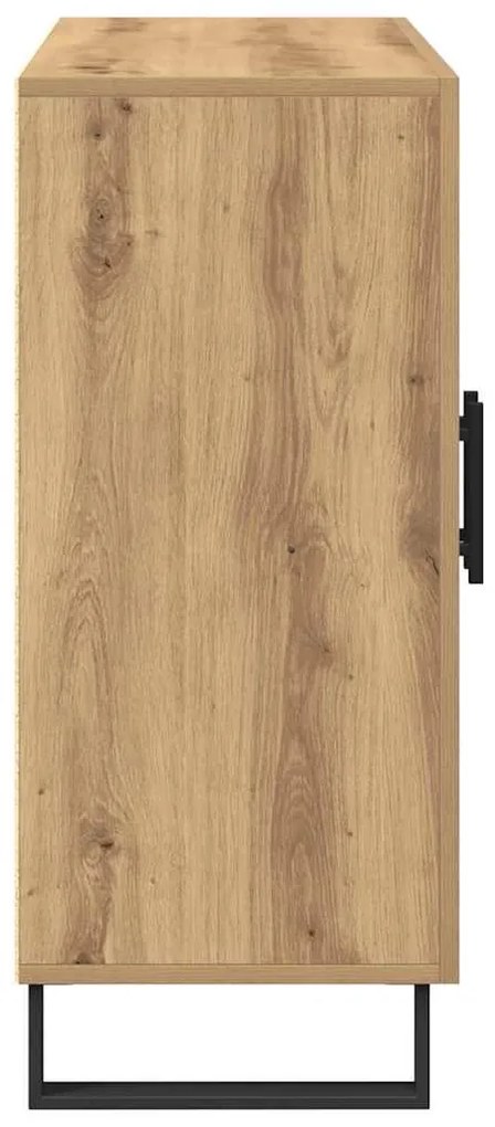 vidaXL Πλαϊνό γραφείο artisan δρυς 90 x 34 x 80 εκ. Επεξεργασμένο ξύλο