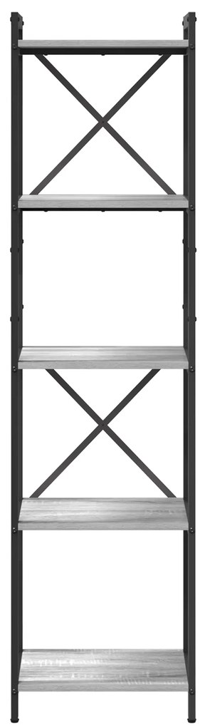 vidaXL Βιβλιοθήκη Γκρι sonoma 40 x 30 x 153 εκ Επεξεργασμένο ξύλο