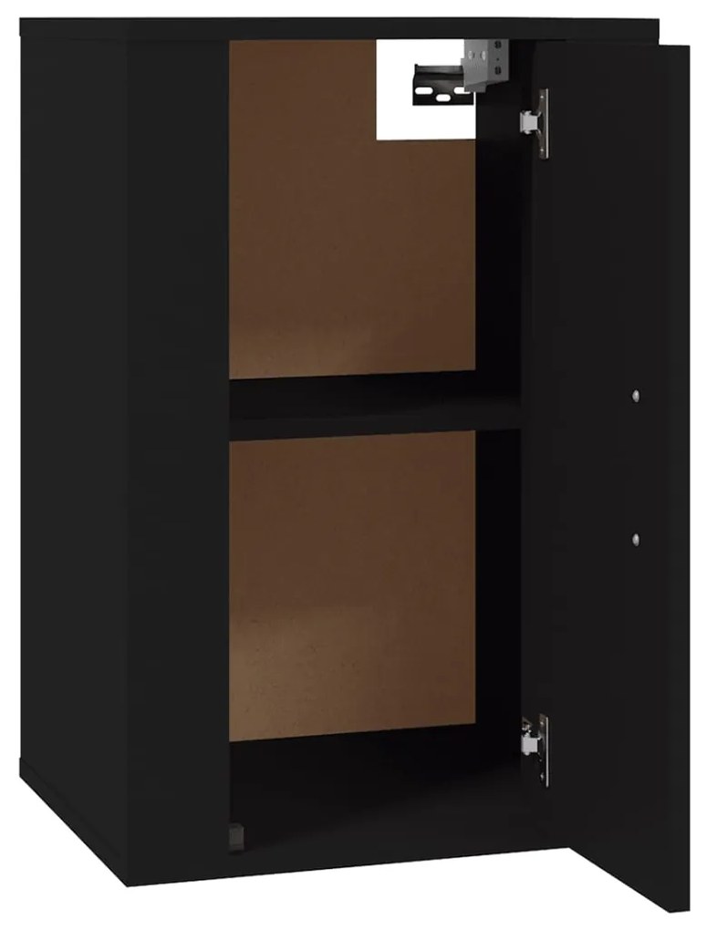 vidaXL Έπιπλο Τηλεόρασης Επιτοίχιο Μαύρο 40x34,5x60 εκ.