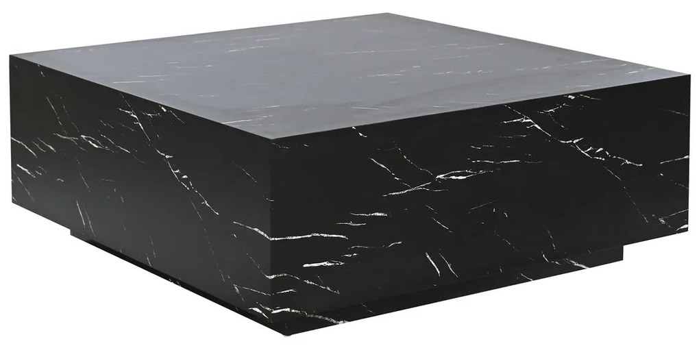 Τραπεζάκι Καφέ Home ESPRIT Μαύρο Ξύλο MDF 90 x 90 x 35 cm