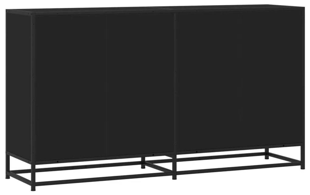 vidaXL Sideboard Μαύρο 134x35x76 cm Κατασκευασμένο ξύλο