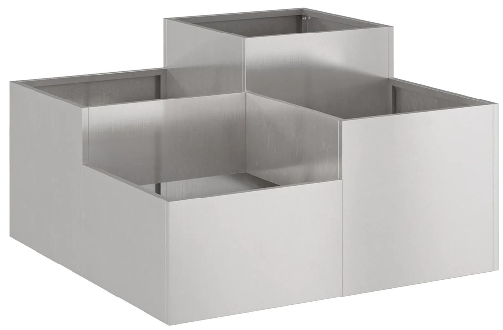 vidaXL Γλάστρα Κήπου 80x80x48 εκ. Από Ατσάλι