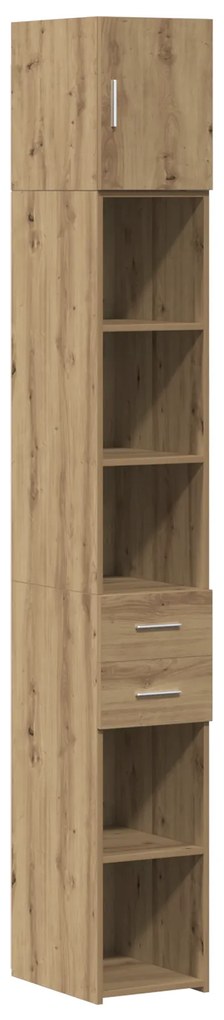 vidaXL Slim Storage Cabinet Δρυς 30x42.5x225 cm Επεξεργασμένο Ξύλο