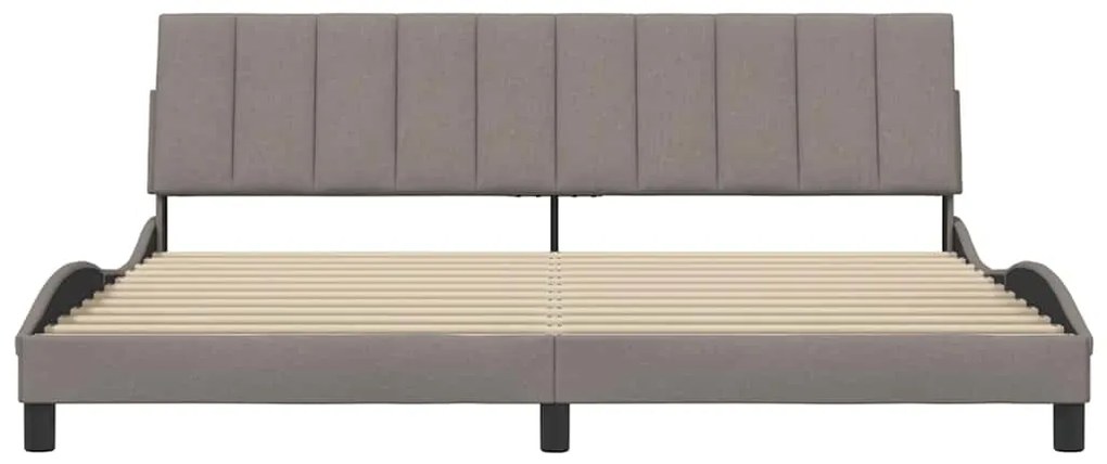 vidaXL Σκελετός Κρεβατιού Χωρίς Στρώμα Taupe 200x200 εκ.Υφασμάτινο