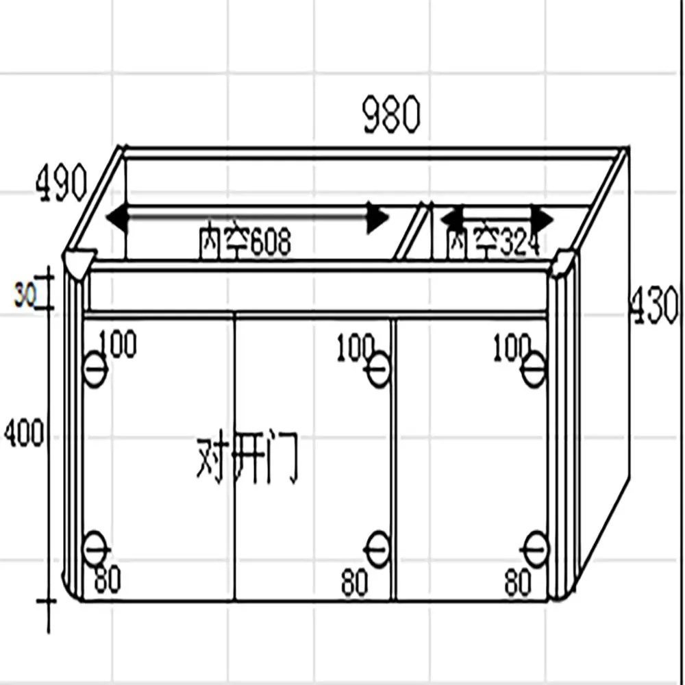 Σετ Επίπλου Mπάνιου DIONE 100 Λευκό 100x50x130 εκ.