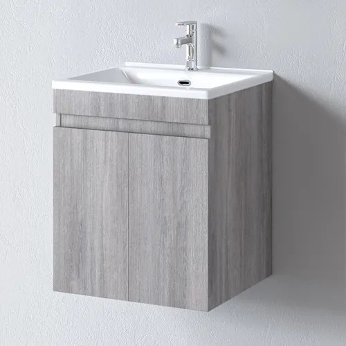 Πάγκος OMEGA GREY OAK 55 S3BOM055GON 51x44x60, Νιπτήρας 55x45 - S3BOM055GON