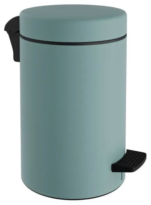 Καλάθι Απορριμμάτων 10lt-Φ20x37εκ. Soft Close Ανοξείδωτο Matte Turquoise Pam &amp; Co 2037-913