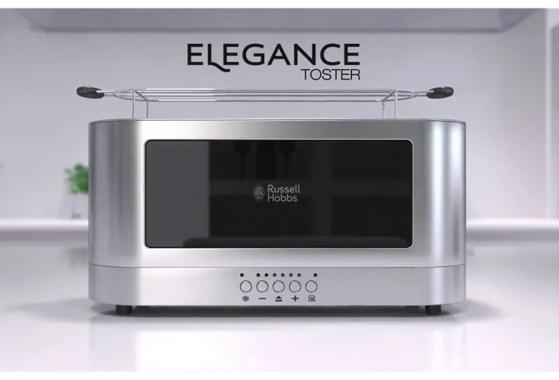Τοστιέρα Elegance της Russell Hobbs 23380-56, 1420W, 2 φιλέτα, 6 μοίρες, Lift & Look, Inox/μαύρο