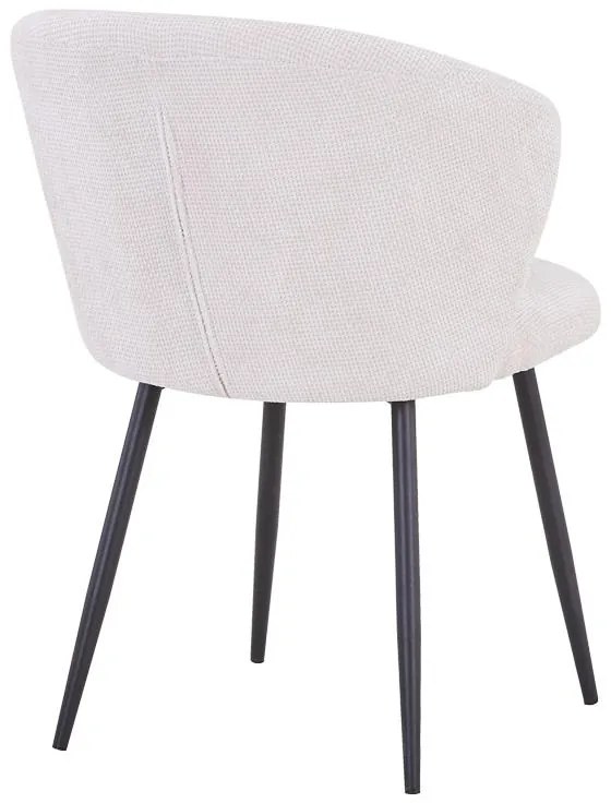 Καρέκλα Karg λευκό ύφασμα-πόδι μαύρο μέταλλο 57x62x80εκ 57x62x80 εκ.