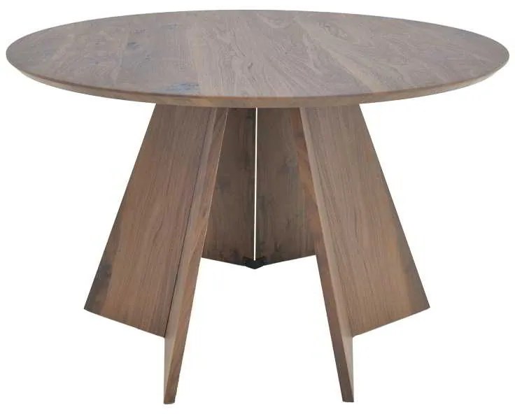 Τραπέζι Bibble pakoworld mdf σε καρυδί απόχρωση Φ120x76εκ