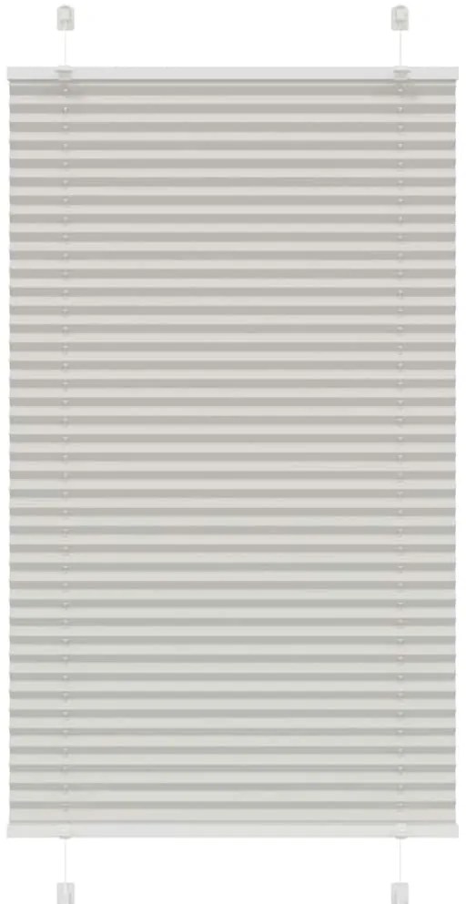 vidaXL Πλισέ περσίδα ανοιχτό γκρι 75x100 cm Πλάτος υφάσματος 74,4 cm