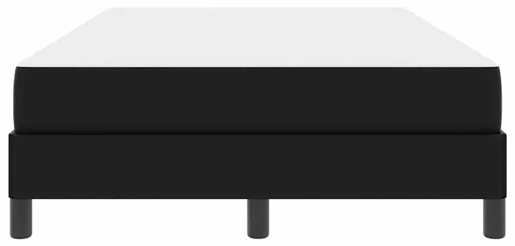 vidaXL Κρεβάτι με στρώμα Μαύρο 120 x 200 cm Τεχνητό δέρμα