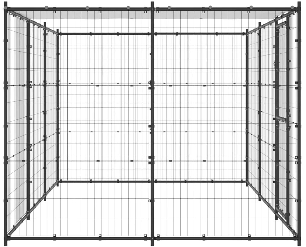vidaXL Κλουβί Σκύλου Εξωτερικού Χώρου με Στέγαστρο 7,26 μ² από Ατσάλι