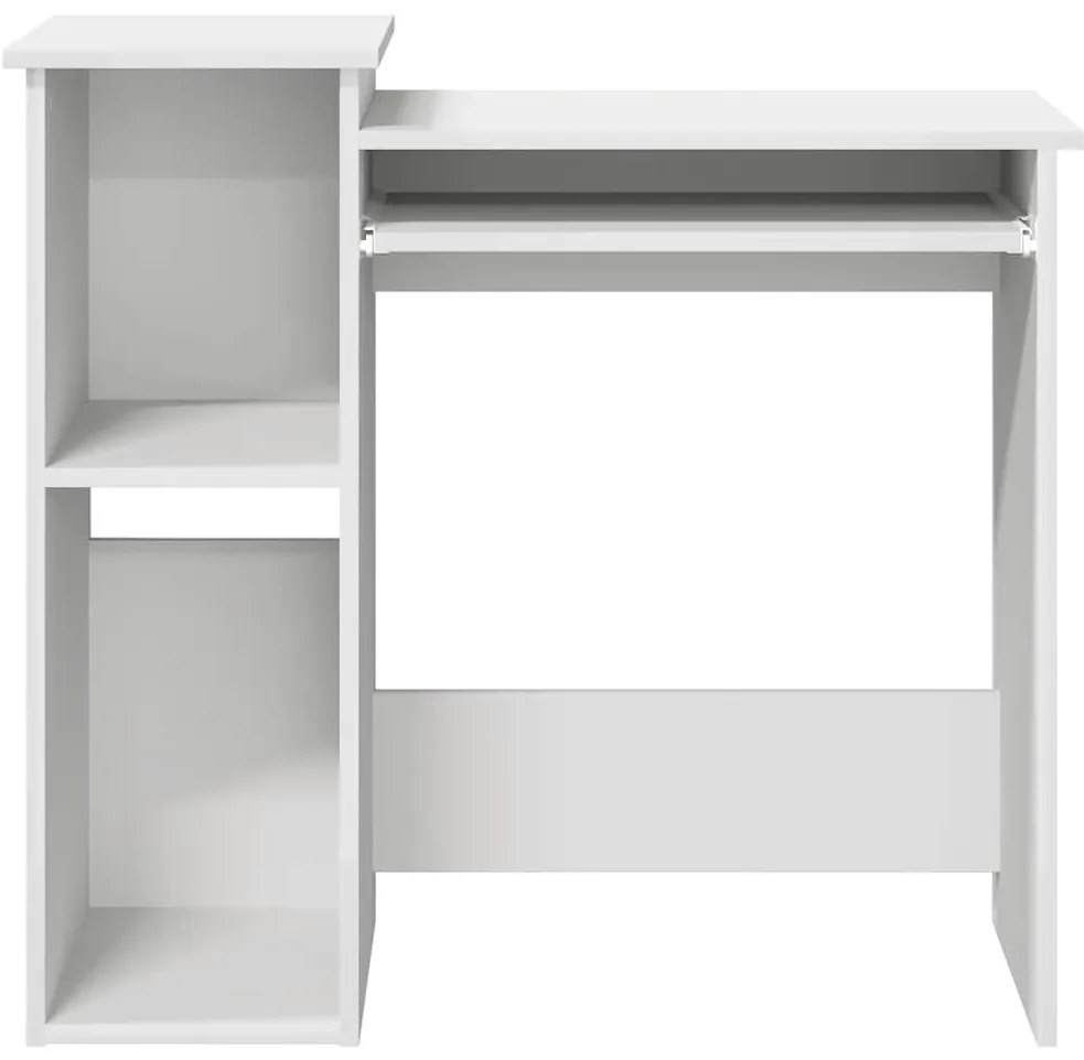 vidaXL Γραφείο με ράφια Λευκό 84x40x78 cm Κατασκευασμένο ξύλο