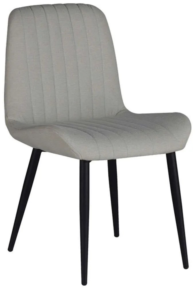 Καρέκλα Versa 320-000023 54x63,5x84cm Ecru-Black Metal, Fabric