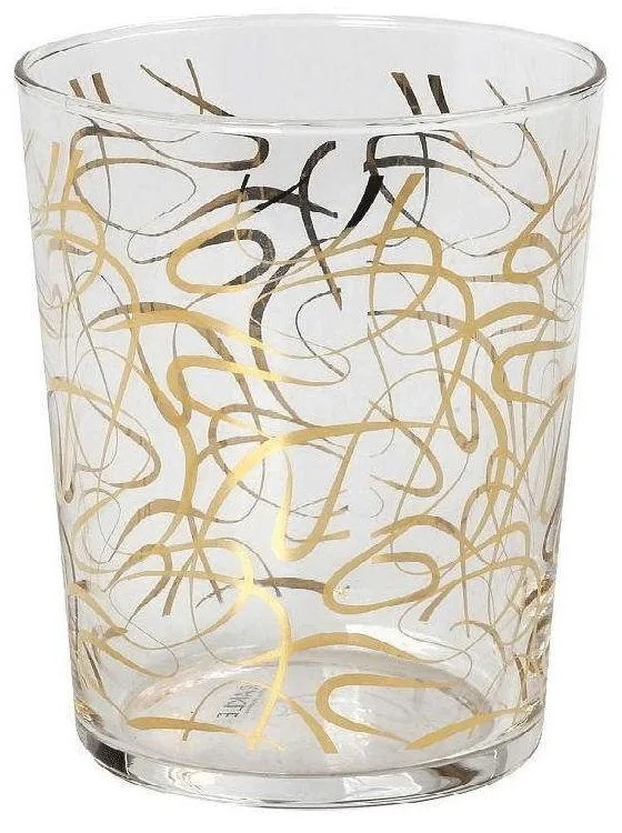 Ποτήρι Νερού Lucia RAB533K6 380ml Γυάλινο Gold Espiel Glass