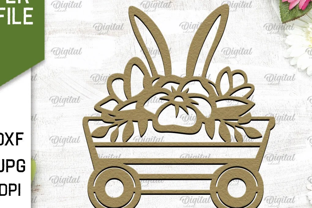 Σετ των 2 Intra απο ξύλο plywood  Χρώμα wenge 3mm-4mm πάχος - Πασχαλινό χαρτί κοπής. Πασχαλινή διακόσμηση με λέιζερ Δίασταση 15x15 cm INTRAFABR-96745441