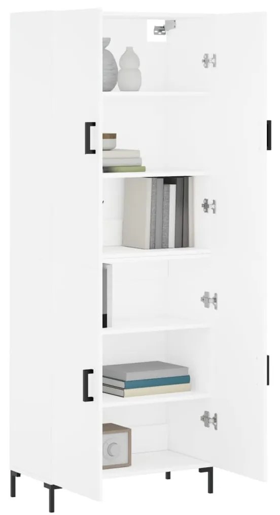 vidaXL Ντουλάπι Λευκό 69,5x34x180 εκ. από Επεξεργασμένο Ξύλο