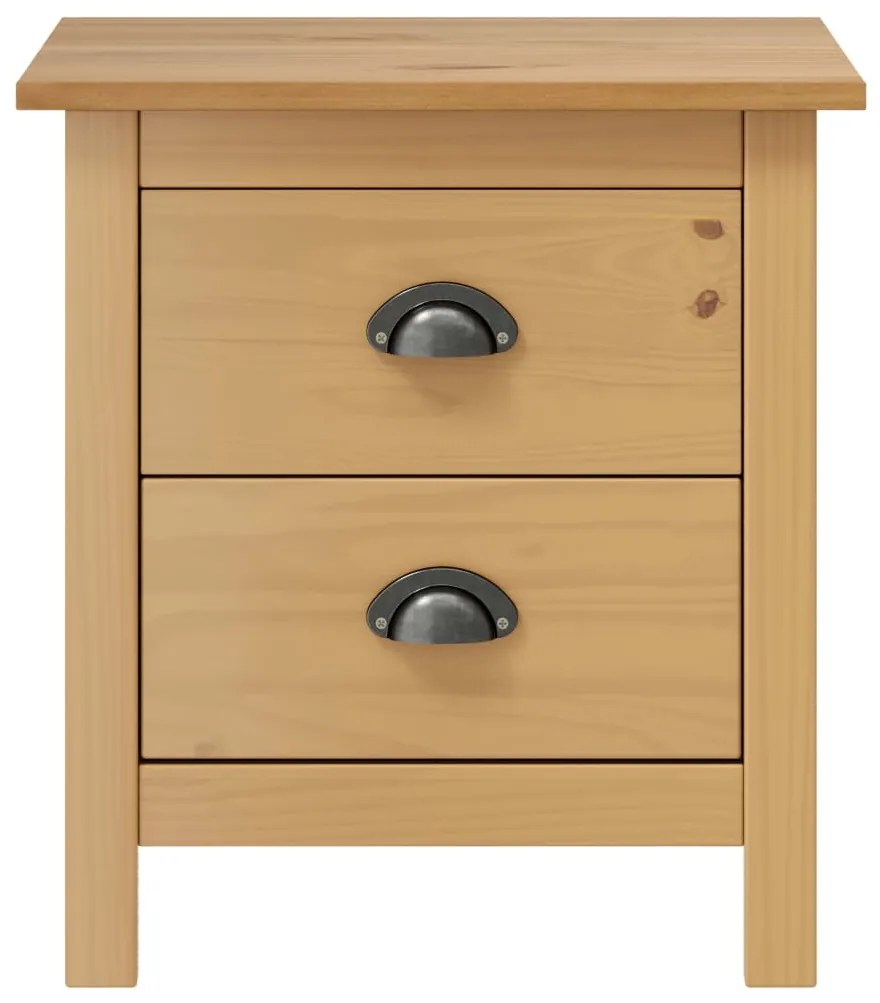 vidaXL Κομοδίνα Hill 2 Τεμ. 46 x 35 x 49,5 εκ. από Μασίφ Ξύλο Πεύκου