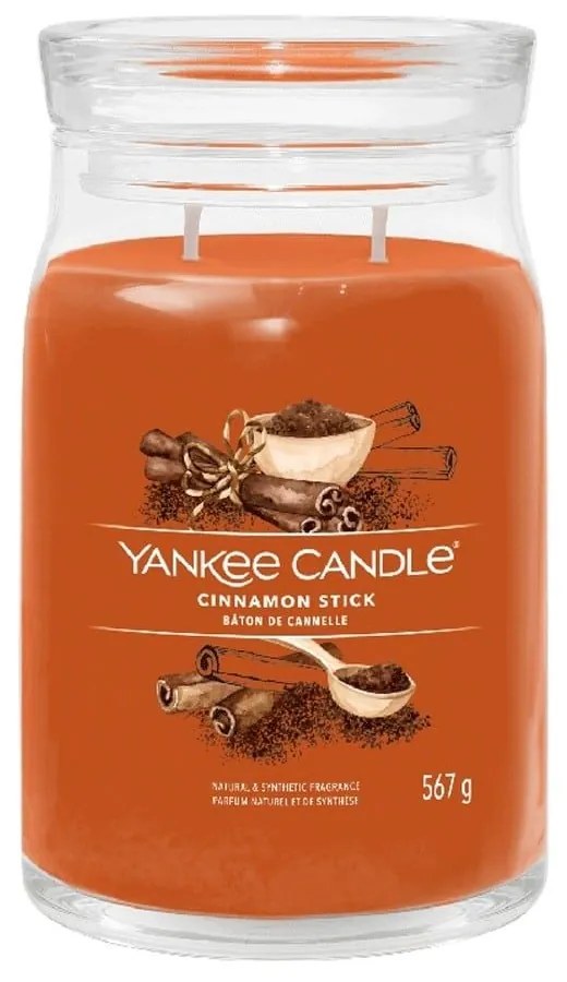 Αρωματικό Κερί Cinnamon Stick 1701372E Large 9,3x15,7cm Orange Yankee Candle Κερί