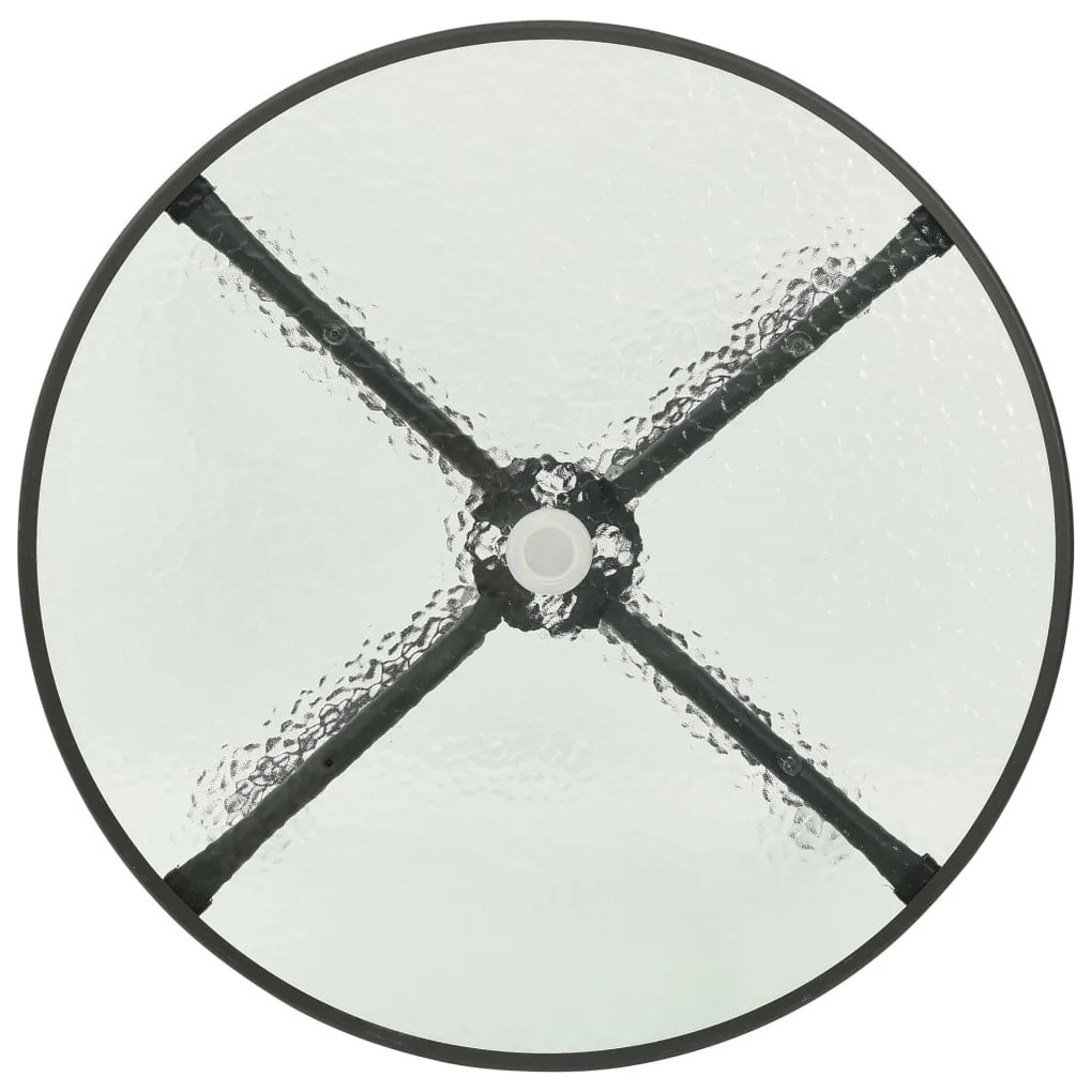 vidaXL Τραπέζι Bistro Ανθρακί Ø80 x 71 εκ. Ατσάλινο