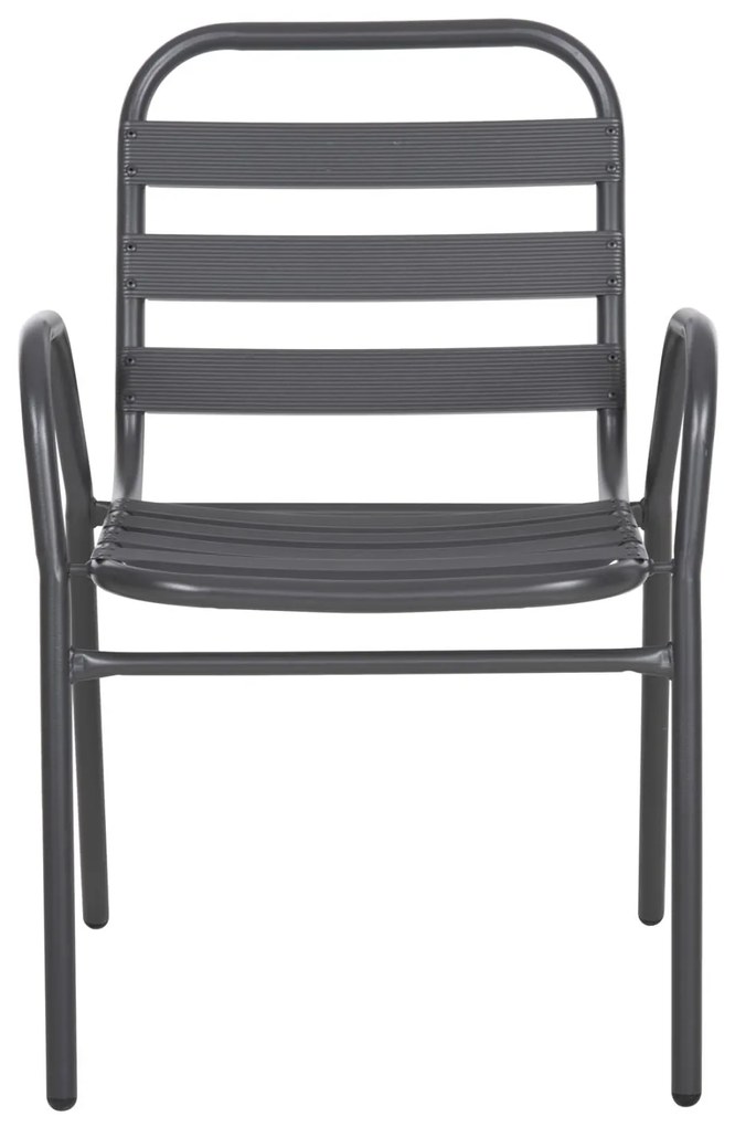 Καρέκλα PRELUDE C5970.01 με Μεταλλικό Σκελετό και Κάθισμα Αλουμινίου Γκρί 54x56x79Υεκ 54x56x79 εκ.