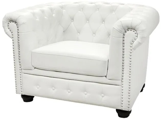ΠΟΛΥΘΡΟΝΑ T.CHESTERFIELD POLINA HM3011.02 PU ΛΕΥΚΟ ΜΑΤ 110x90x73Y εκ.