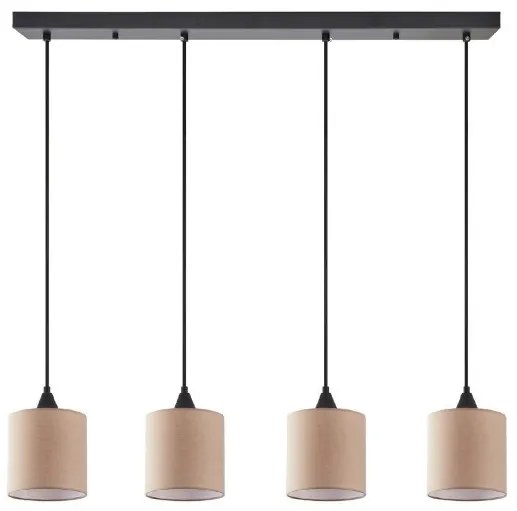 Κρεμαστό Φωτιστικό Οροφής Ύφασμα ADEPT H300 Φ85 Homelighting-77-9023-Καφέ 77-9023