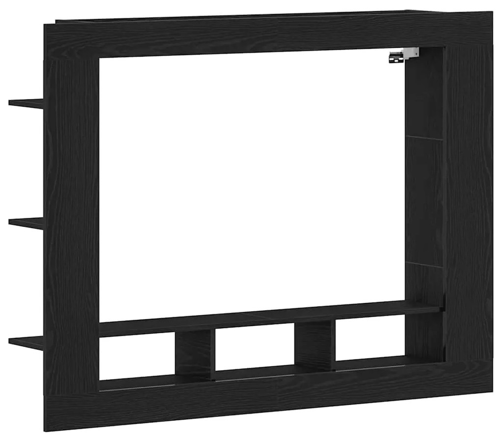 vidaXL Ντουλάπι TV Μαύρη δρυς 152 x 22 x 113 εκ. Επεξεργασμένο ξύλο