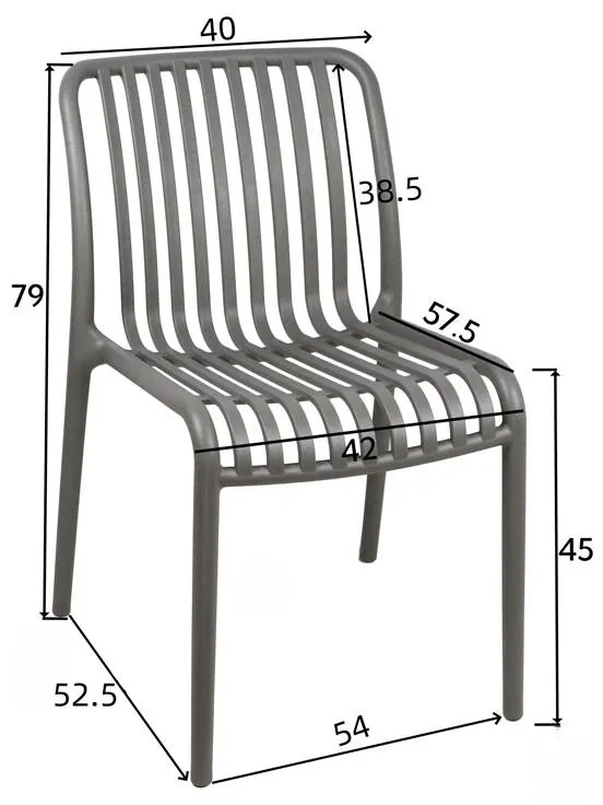 Καρέκλα Zoi pp σε λευκή απόχρωση 42x58x79εκ 42x58x79 εκ.