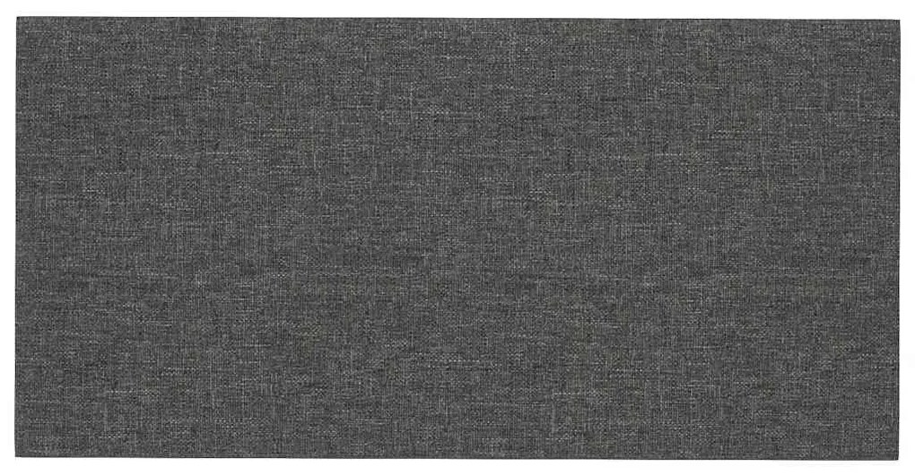 vidaXL Πάνελ Τοίχου 12 τεμ. Σκούρο Γκρι 30 x 15 εκ. 0,54 μ² Υφασμάτινα