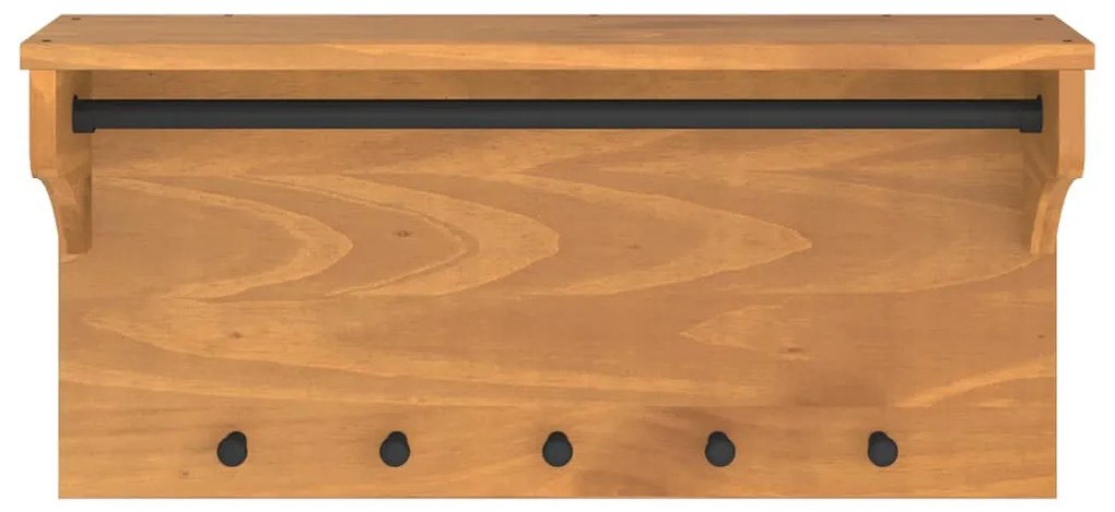 vidaXL Επίτοιχη κρεμάστρα παλτών SANDNES 87x30x42 εκ. Πεύκο μασίφ ξύλο