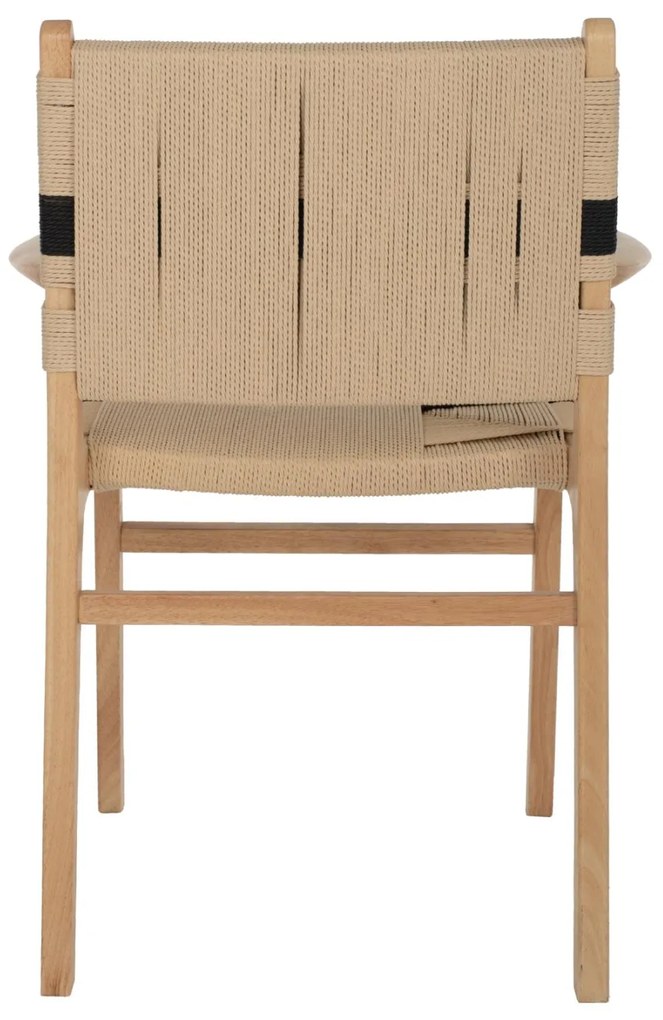 Καρέκλα-Πολυθρόνα BAND Rubberwood και Σχοινί 62,5x60x88Yεκ. 62.5x60x88 εκ.