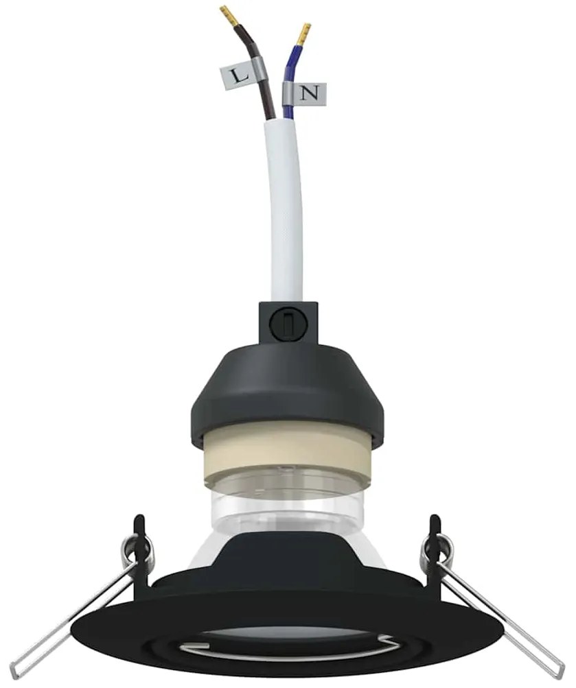vidaXL Spotlights με προβολείς 12 pcs Μαύρο 9 x 9 εκ. Μέταλλο