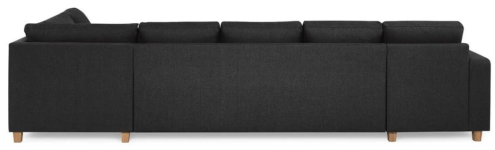 Γωνιακός Καναπές Scandinavian Choice C161, Μαύρο, 344x199x80cm