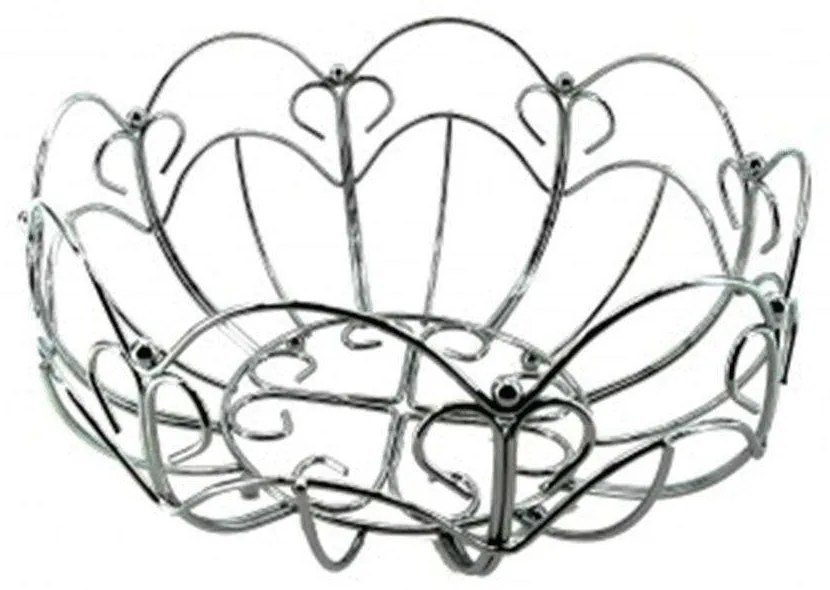 Φρουτιέρα XN00012010 Φ30x13,5cm Silver Max Home Metal