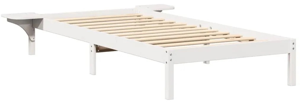 vidaXL Πλαίσιο κρεβατιού με κομοδίνα Λευκό 90 x 200 cm Λευκό