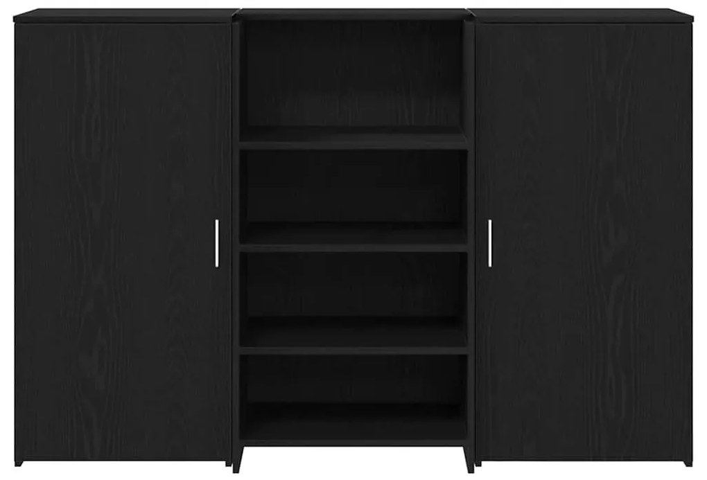 vidaXL Γραφείο υποδοχής Μαύρο Δρυς 155x50x103,5 εκ. Επεξεργασμένο Ξύλο
