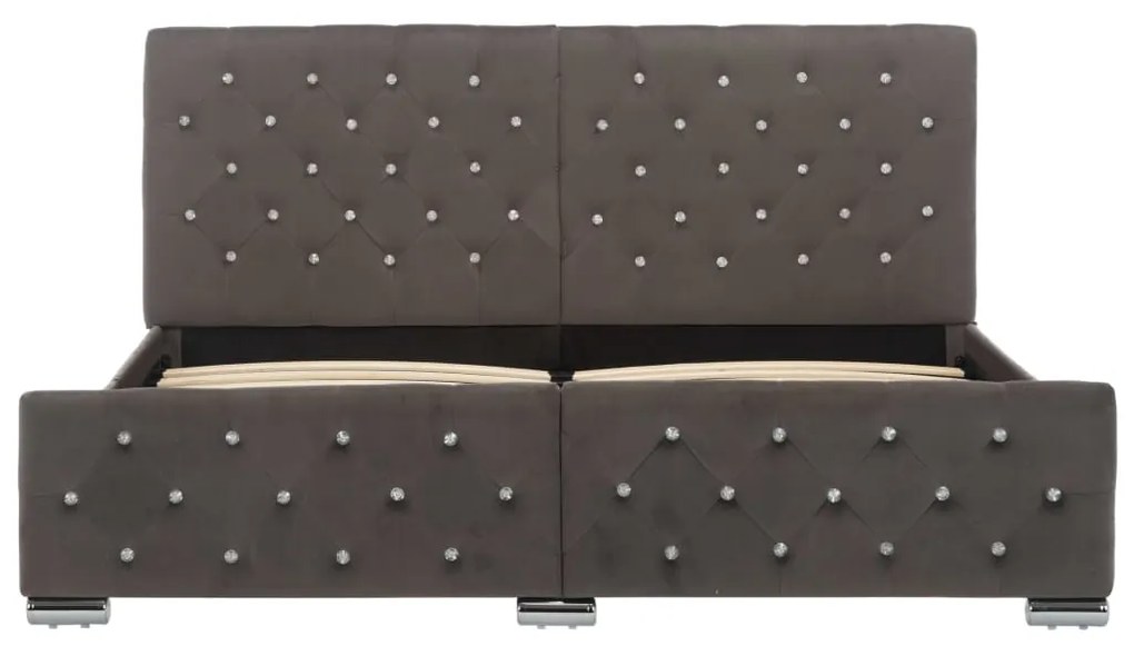vidaXL Πλαίσιο Κρεβατιού Γκρι 160 x 200 εκ. Βελούδινο