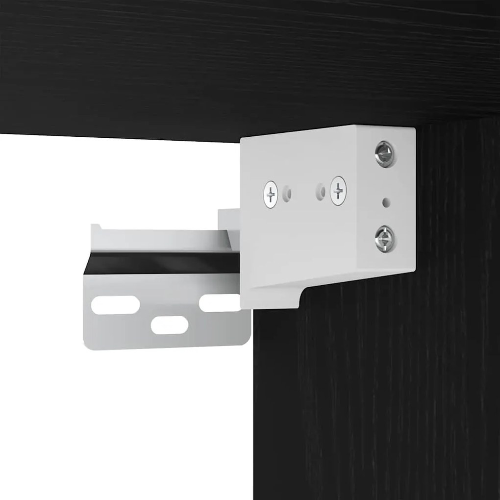 vidaXL Σύνολο Ντουλαπιών Τηλεόρασης Επιτοίχιο 4 pcs Μαύρη δρυς
